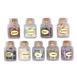 9 Pcs Mini Stone Bottles Chip Crystal Healing Set for Home Decor