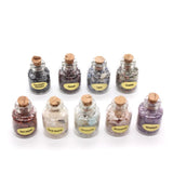9 Pcs Mini Stone Bottles Chip Crystal Healing Set for Home Decor
