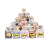 9 Pcs Mini Stone Bottles Chip Crystal Healing Set for Home Decor