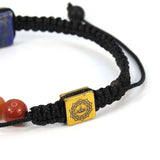 7 Chakra Stone Beads Quartz Pyramid Macrame Bracelet