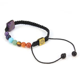 7 Chakra Stone Beads Quartz Pyramid Macrame Bracelet