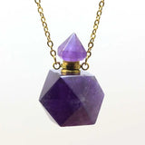 Natural Charm Quartz Crystal Healing Stone Necklace Pendant