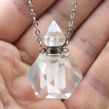 Natural Charm Quartz Crystal Healing Stone Necklace Pendant