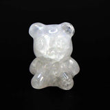 Natural Crystal Stone Carving Teddy Bear Room Ornament Hand Carved Figurine