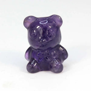 Natural Crystal Stone Carving Teddy Bear Room Ornament Hand Carved Figurine