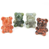 Natural Crystal Stone Carving Teddy Bear Room Ornament Hand Carved Figurine