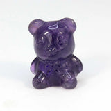 Natural Crystal Stone Carving Teddy Bear Room Ornament Hand Carved Figurine