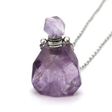 KFT Natural Gems Stone Perfume Bottle Pendant