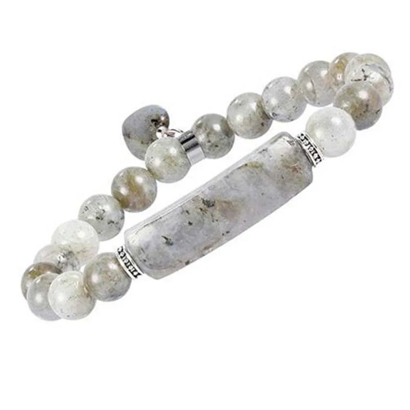 Natural Healing Crystal Quartz Bracelet Heart Beads Stone Bracelets