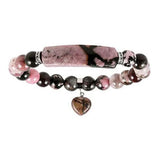 Natural Healing Crystal Quartz Bracelet Heart Beads Stone Bracelets