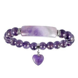 Natural Healing Crystal Quartz Bracelet Heart Beads Stone Bracelets
