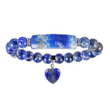 Natural Healing Crystal Quartz Bracelet Heart Beads Stone Bracelets