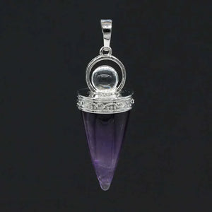 Crystal Quartz Amethysts Stone Pendulum Pendant