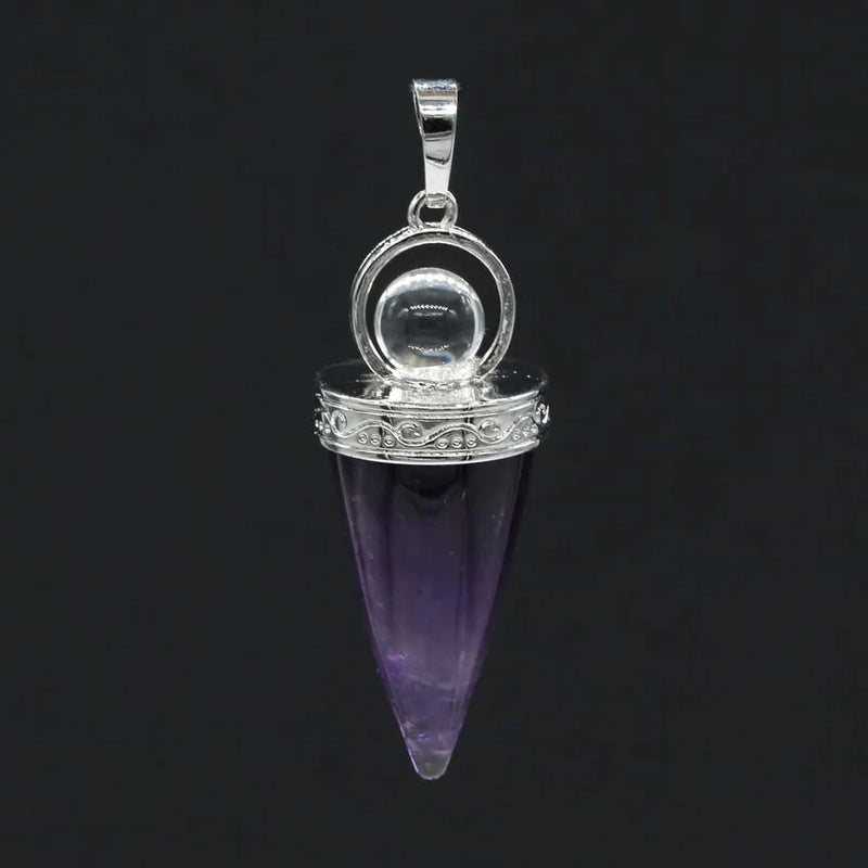 Crystal Quartz Amethysts Stone Pendulum Pendant