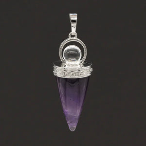 Crystal Quartz Amethysts Stone Pendulum Pendant
