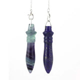 Natural Healing Crystal Quartz Pendulum Pendant Amethysts Lapis Lazuli