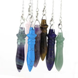 Natural Healing Crystal Quartz Pendulum Pendant Amethysts Lapis Lazuli