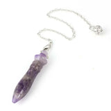Natural Healing Crystal Quartz Pendulum Pendant Amethysts Lapis Lazuli