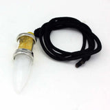 KFT Quartz Reiki Stone Pendulum Necklace Citrines Pendant