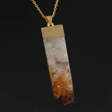Crystal Quartz Stone Pendant Necklace