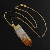 Crystal Quartz Stone Pendant Necklace