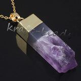 Crystal Quartz Stone Pendant Necklace