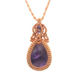KFT Crystal Quartz Stone Pendant Macrame Necklace