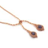 KFT Crystal Quartz Stone Pendant Macrame Necklace