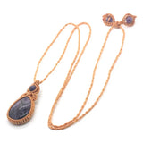 KFT Crystal Quartz Stone Pendant Macrame Necklace