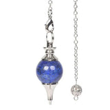 Natural Healing Reiki Lapis Lazuli Chakra Pendulum Stone Pendant Jewelry