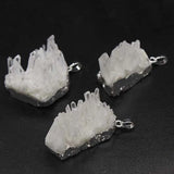 Natural Healing Quartz Druzy Reiki Stone Pendant