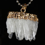 Natural Healing Quartz Druzy Reiki Stone Pendant