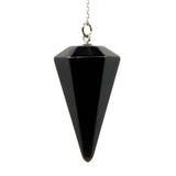 Hexagon Pyramid Round Beads Reiki Chakra Chain Pendulum Agates Quartz Stone Pend