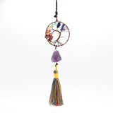 KFT Natural Mineral Crystal Car Pendant Tree Of Life