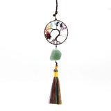 KFT Natural Mineral Crystal Car Pendant Tree Of Life