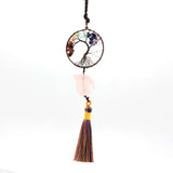 KFT Natural Mineral Crystal Car Pendant Tree Of Life