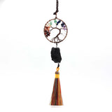 KFT Natural Mineral Crystal Car Pendant Tree Of Life