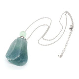 Fluorite Stone Essential Oil Diffuser Pendant Necklace