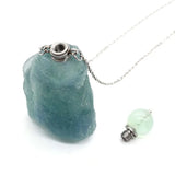 Fluorite Stone Essential Oil Diffuser Pendant Necklace