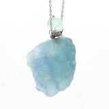 Fluorite Stone Essential Oil Diffuser Pendant Necklace