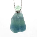 Fluorite Stone Essential Oil Diffuser Pendant Necklace