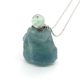 Fluorite Stone Essential Oil Diffuser Pendant Necklace