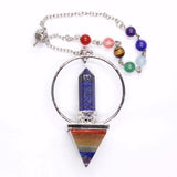Reiki Healing Stone Pendulum Hexagon Chakra Pyramid Crystal