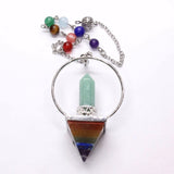 Reiki Healing Stone Pendulum Hexagon Chakra Pyramid Crystal