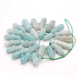 Natural Rock Crystal Quartz Hexagon Prism Stone Beads for Jewelry Making