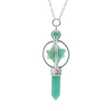 Crystal Quartz Merkaba Meditation Chakra Pendulum Pendant Necklace
