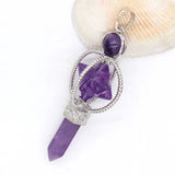 Crystal Quartz Merkaba Meditation Chakra Pendulum Pendant Necklace