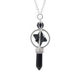 Crystal Quartz Merkaba Meditation Chakra Pendulum Pendant Necklace