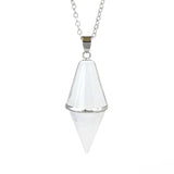 KFT Natural Stones Pendulum Dowsing Crystal Pyramid Pointed P