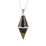 KFT Natural Stones Pendulum Dowsing Crystal Pyramid Pointed P